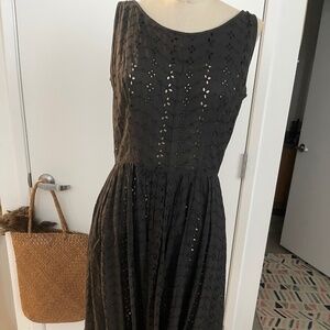 Vintage Black Eyelet Dress Mode O Day